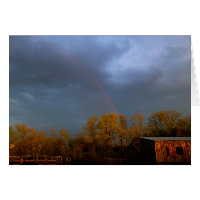 Arc en ciel au coucher du soleil (Devant horizontal)