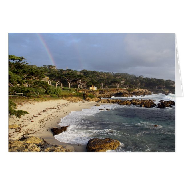 Arc-en-ciel au-dessus de carte de Carmel (Devant horizontal)