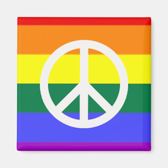 Arc-en-ciel avec aimant symbole de paix (Devant)