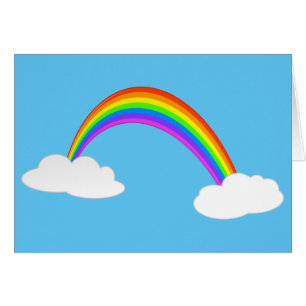 Arc en ciel avec carte nuage