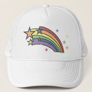 Arc-en-ciel avec des casquettes d'étoiles