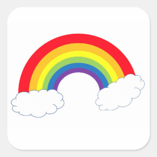 Arc-en-ciel avec Sticker nuageux