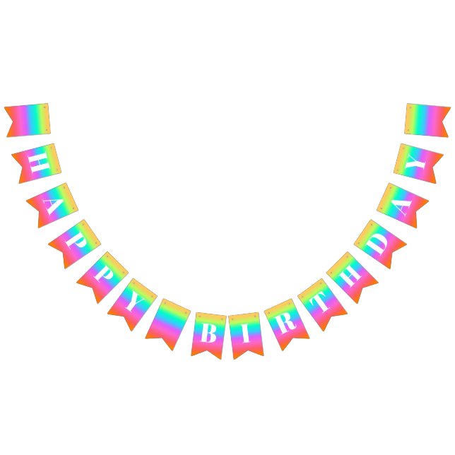 Arc-en-ciel Bannière du drapeau de l'anniversaire  (Tout)