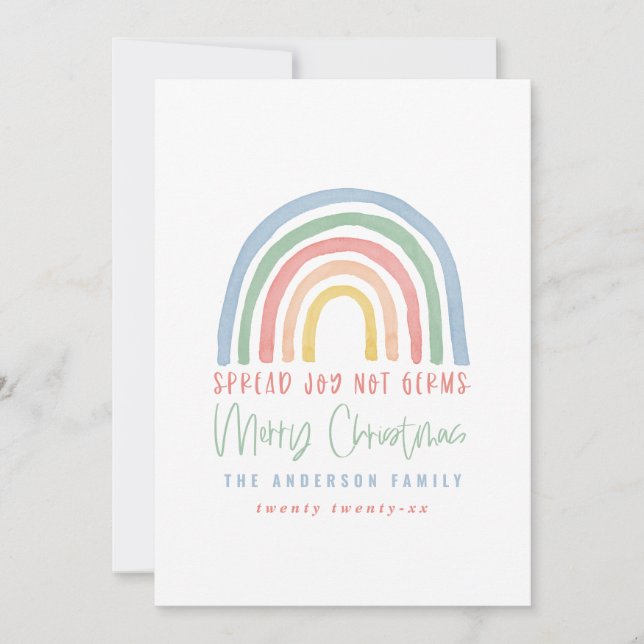 Arc-en-ciel coloré Noël étaler joie (Devant)
