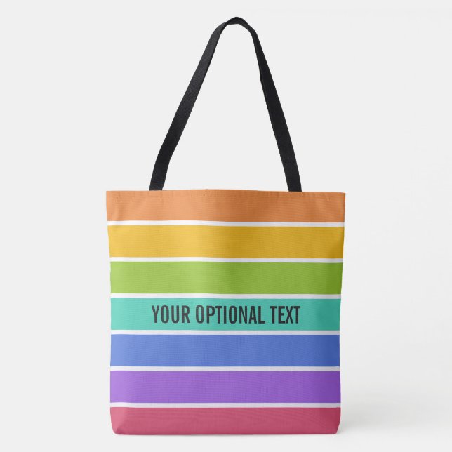 Arc-en-ciel Couleurs sacs personnalisés (Devant)