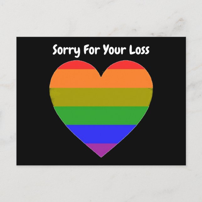 Arc-en-ciel de carte postale Désolé pour votre per (Devant)