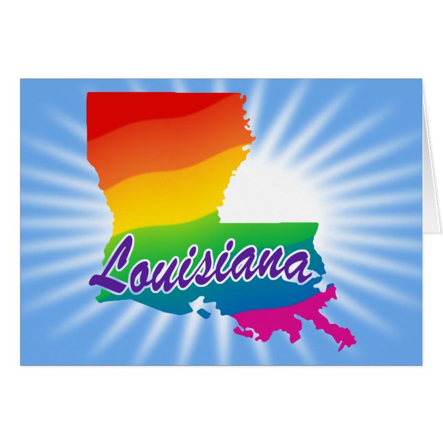 Arc-en-ciel de l'État de Louisiane (Devant horizontal)