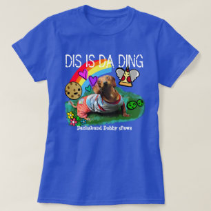 Arc-en-ciel de T-shirt de teckel