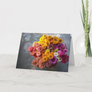 Arc-en-ciel de Zinnia - carte vierge