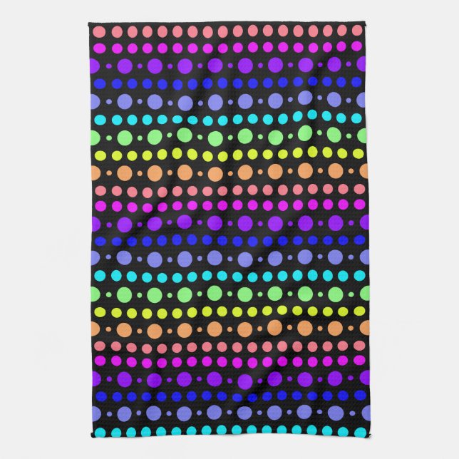 Arc en ciel des serviettes de cuisine Dots (Vertical)