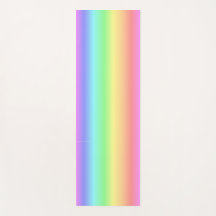 arc-en-ciel doux des couleurs sur un tapis de yoga
