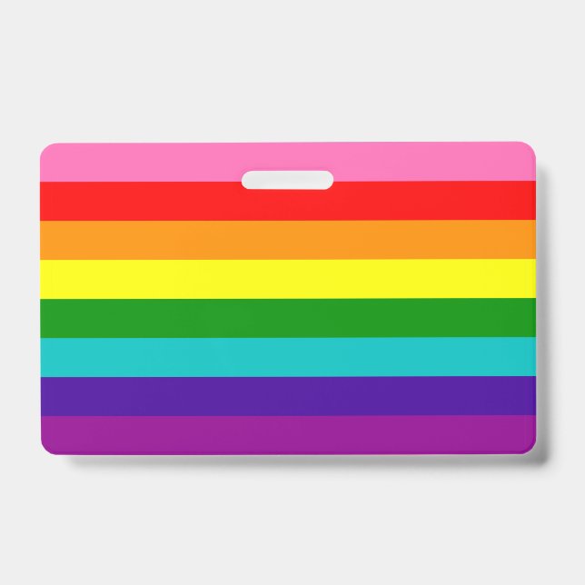 Arc en ciel drapeau gay LGBT Badge (Avant)