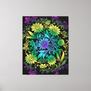 Arc-en-ciel floral Art déco