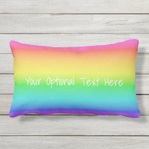 Arc-en-ciel Gradient oreillers jetés personnalis
