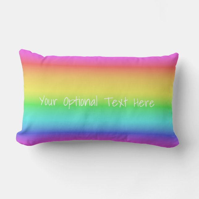 Arc-en-ciel Gradient oreillers jetés personnalisés (Recto)