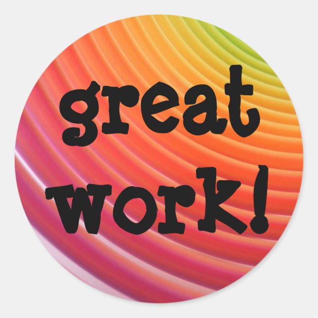 Arc-en-ciel GRAND stickers de travail (Devant)