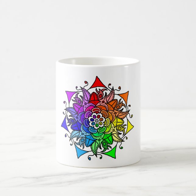 Arc-en-ciel Mandala Mug 11 oz. (Centre)