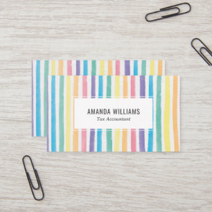 Arc-en-ciel minimaliste Carte de visite artisanal