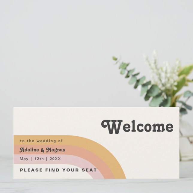 Arc-en-ciel moderne rétro 70's | En-tête de graphi (Debout devant)