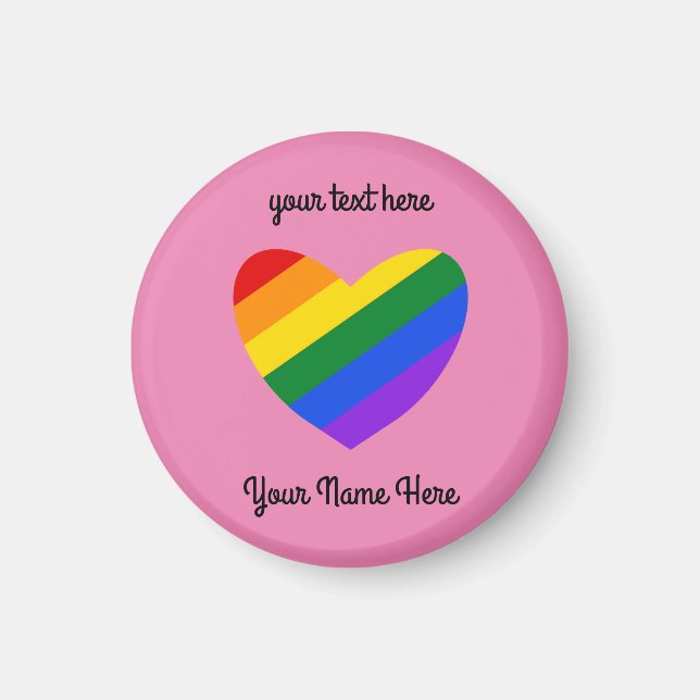 Arc-en-ciel N° 1 Magnet rond (Devant)