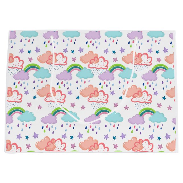 Arc en ciel, nuages et sac cadeau étoile (Devant)