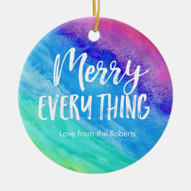 Arc en ciel ornement de Noël avec photo personnali (Devant)