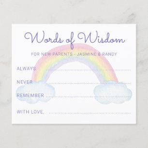 Arc-en-ciel Paroles de sagesse Baby shower des nou