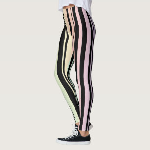 Arc-en-ciel Pastel rayures Leggings