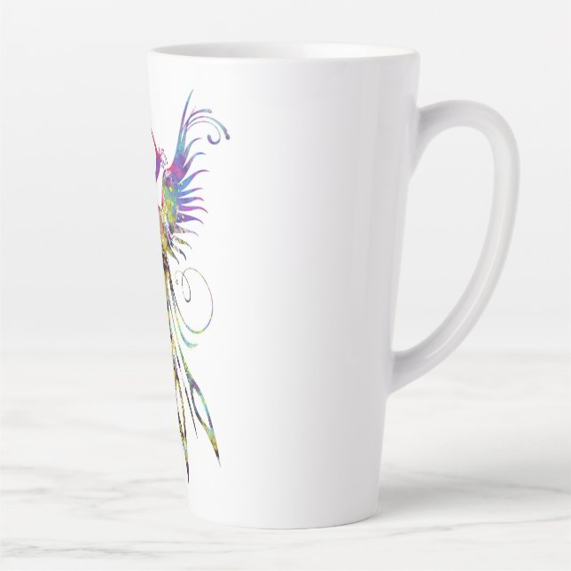 Arc-en-ciel Phoenix Latte Mug par Brow Bird (Droite)
