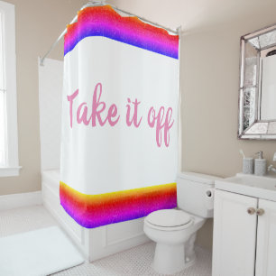 Arc-en-ciel "Retirez-le" Mignonne rideau de douche