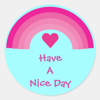 Arc En Ciel Rose & Coeur Ont Un Beau Stickers De J