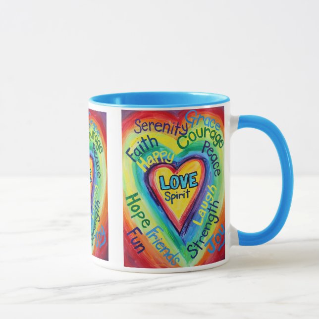 Arc-en-ciel Spirit Mots Mug (Droite)