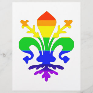Arc-en-ciel stylisé Fleur de Lis