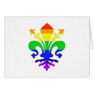 Arc-en-ciel stylisé Fleur de Lis