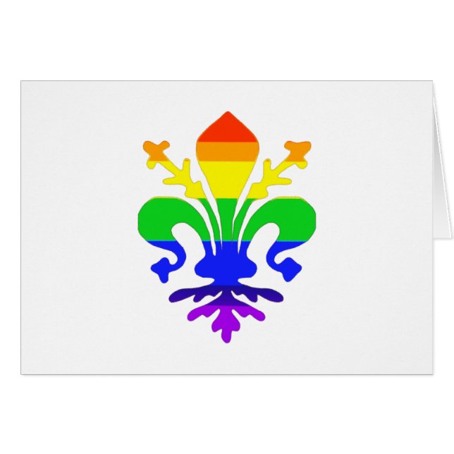 Arc-en-ciel stylisé Fleur de Lis (Devant horizontal)