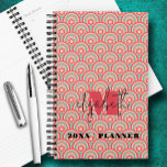 Arc-en-ciel Super monogramme<br><div class="desc">Votre monogramme et prénom en lettrage chic sur un motif géométrique rétro floral et arc-en-ciel dans une palette de couleurs super,  ce planificateur personnalisé est idéal pour vous-même ou un grand cadeau pour toute occasion. CORRESPONDANCE d'objets dans notre collection.</div>