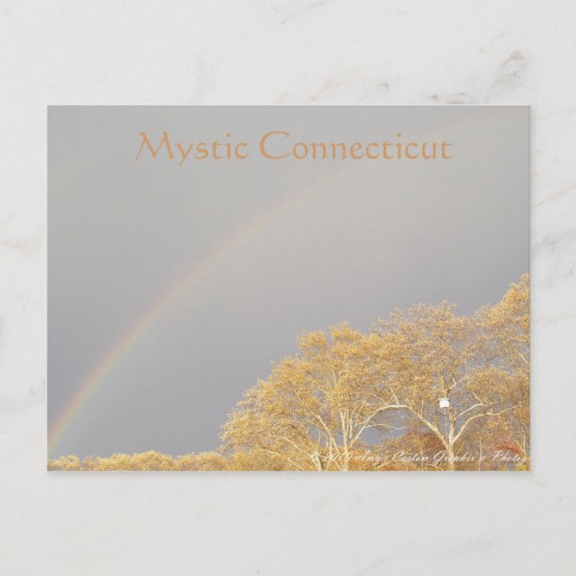 Arc en ciel sur la carte postale CT Mystic (Devant)