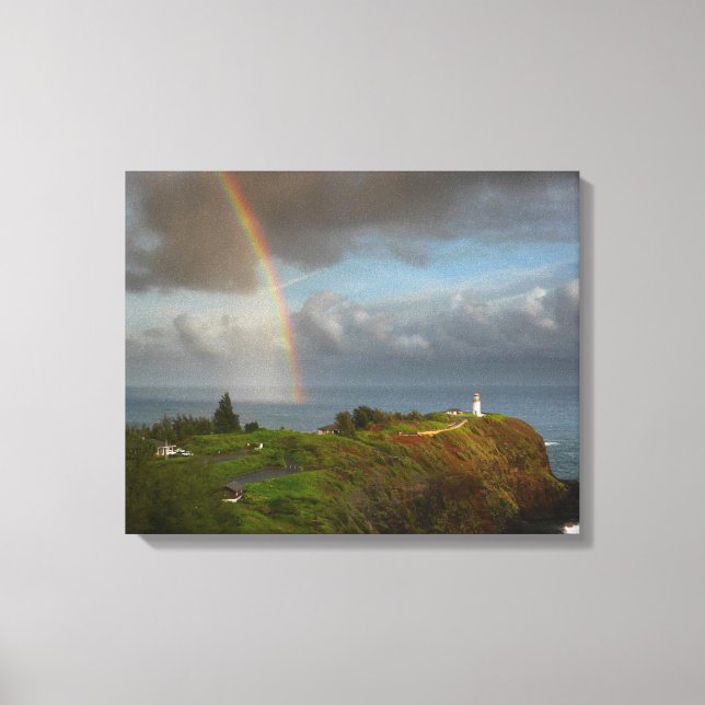 Arc en ciel sur la toile du phare de Kilauea (Recto)