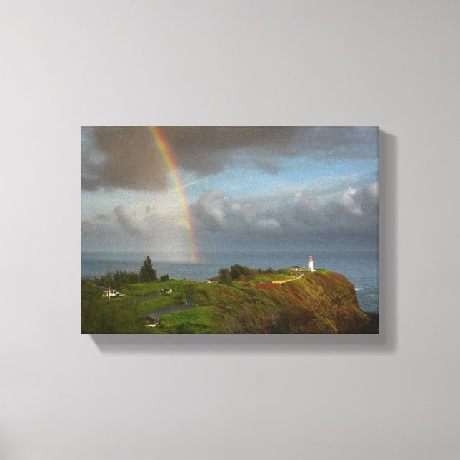 Arc en ciel sur la toile du phare de Kilauea (Recto)