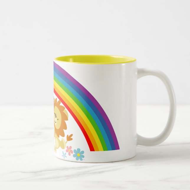 Arc-en-ciel Tango-Cute Cartoon Lions Mug (Droit)