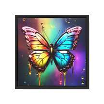 Arc-en-ciel Toile Papillon