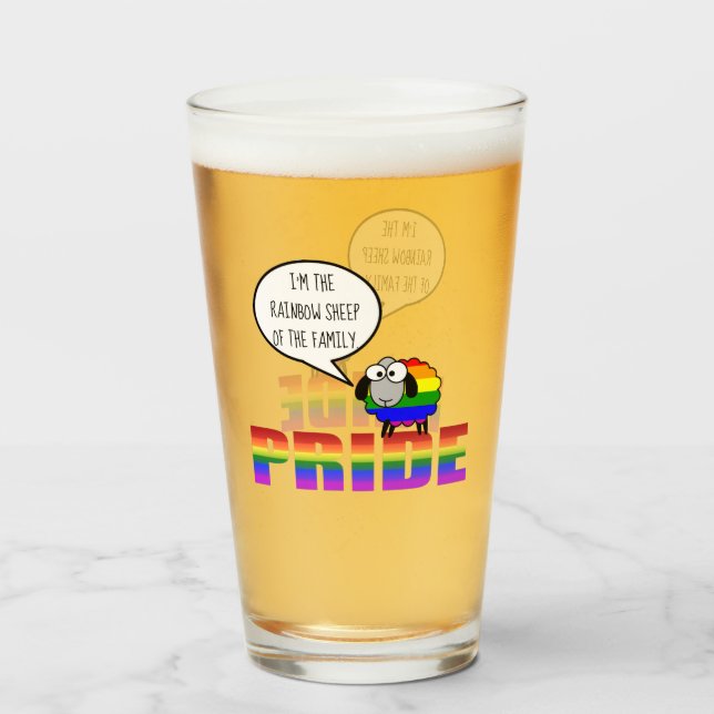 Arc-en-ciel Tumbler en verre de mouton (Devant (rempli))
