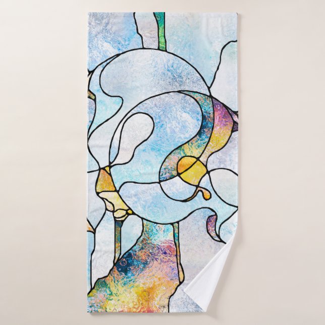 Arc-en-ciel. Unité de la série de verre tendu. Bac (Serviette de bain)