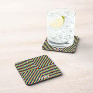 Arc-en-ciel X - Dessous de verre en plastique