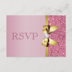 Arc et diamant roses RSVP d'or de paillettes de