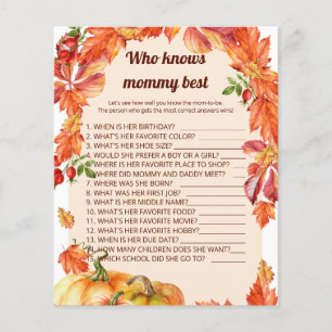 Arc, feuille, citrouilles Qui connaît maman meille