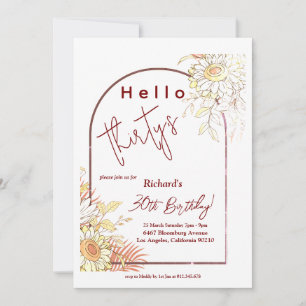 Arc floral 30e anniversaire Invitation