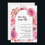 Arc floral 40e anniversaire Invitation pour femmes<br><div class="desc">Voici "The Big Four Oh" - une élégante invitation de 40e anniversaire conçue pour les femmes. Notre arche fleurie symbolise la beauté et la grâce d'atteindre ce jalon important. Disponible en version digitale et imprimée, cette invitation vous assure que votre journée spéciale commence avec une touche de classe. Célébrez votre...</div>