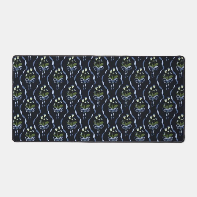 Arc floral foncé motif esthétique mat bureau (Recto)