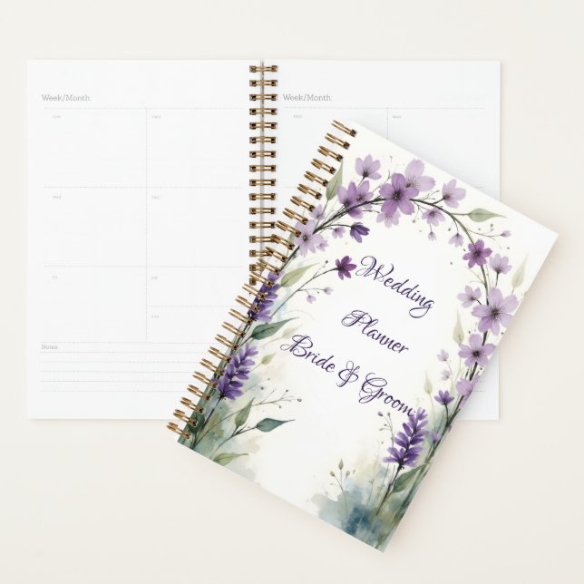 Arc floral mariage lilas lavande (Devant avec enveloppe)